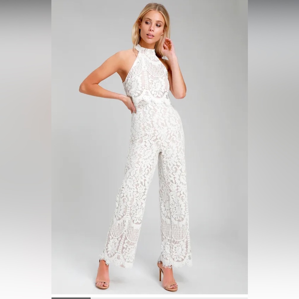 Elegant White Lace Jumpsuit